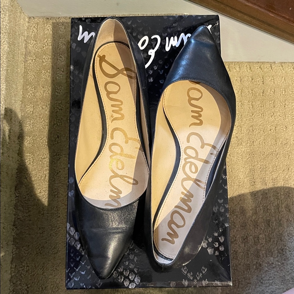 Sam Edelman Black Leather Flats